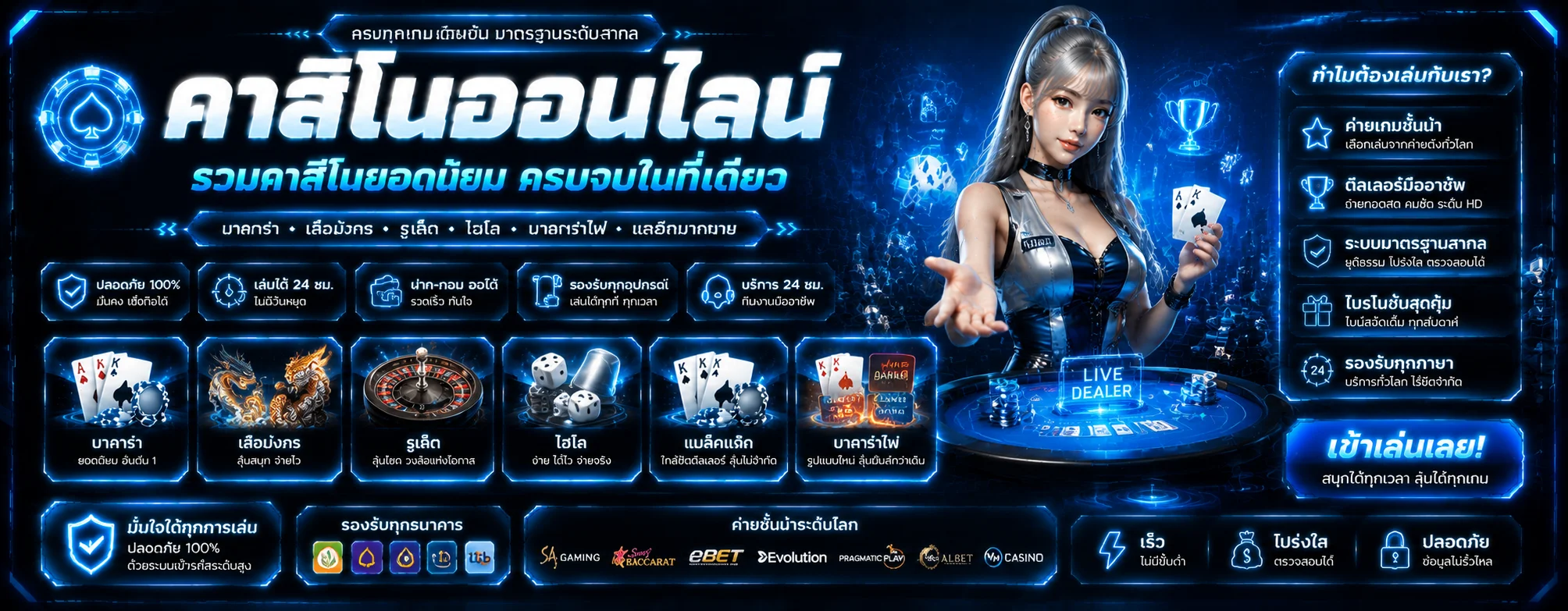 คาสิโนสด ZNOVA168 พร้อมดีลเลอร์จริงถ่ายทอดสดจากบ่อนคาสิโน